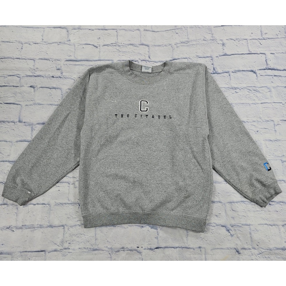 The Citadel Sweatshirt Mens S Gray Military Cotton Exchange Pullover VINTAGE